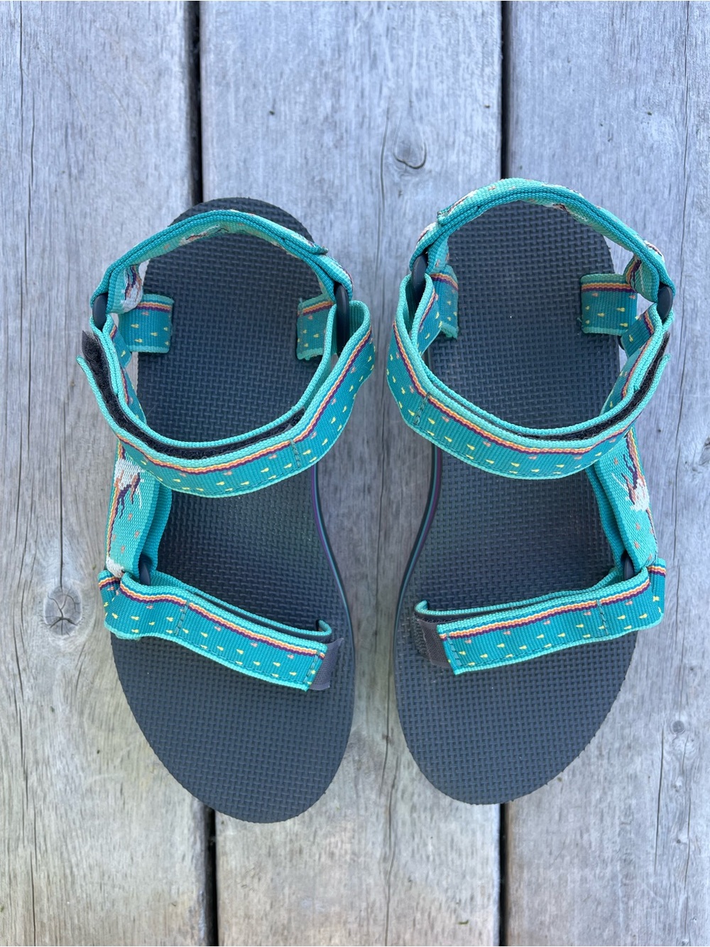RARE Teva Flatform Universal Sandal Unicorn Waterfall - Picture 6 of 14